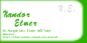 nandor elmer business card